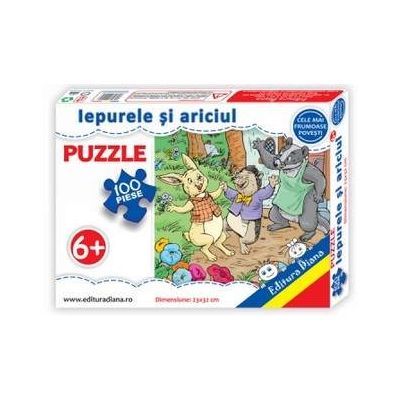 Iepurele si ariciul, puzzle cu 100 piese