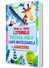 Invat sa scriu literele. Prima mea carte reutilizabila cu adancituri