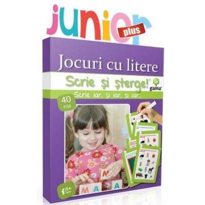 Jocuri cu litere Junior Plus - Scrie si sterge