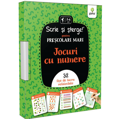 Jocuri cu numere - prescolari mari (Scrie si sterge!)