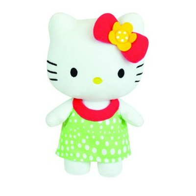 Jucarie Plus Jemini 20cm Hello Kitty, Rochita Verde