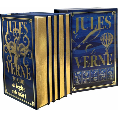 Jules Verne: Pachet de 5 Carti in Cutie Speciala - Editie de colectie