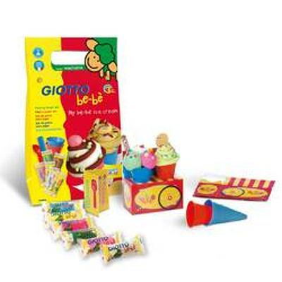 Kit plastilina 6 culori cu ustensile modelaj, GIOTTO be-be Ice Cream