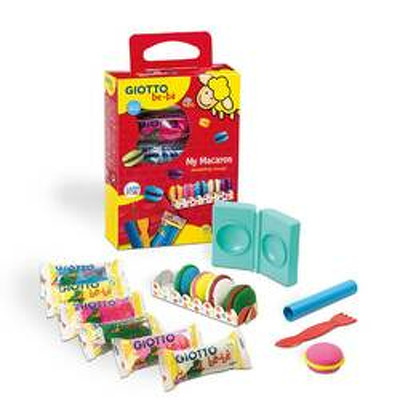 Kit plastilina 6 culori si ustensile modelaj, GIOTTO be-be Macarons