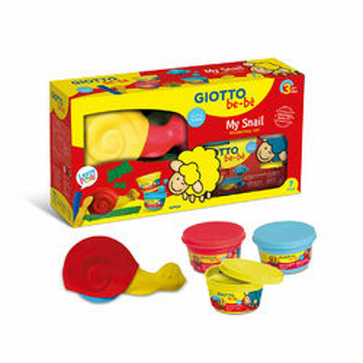 Kit plastilina dough 4 culori x 100 grame cu ustensile modelaj, GIOTTO be-be My Snail