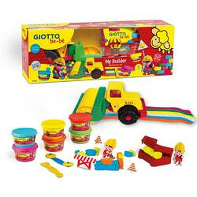 Kit plastilina dough 6 culori x 100 grame si ustensile modelaj, GIOTTO be-be My Builder