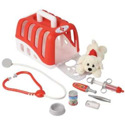 Kit veterinar cu catelus si accesorii