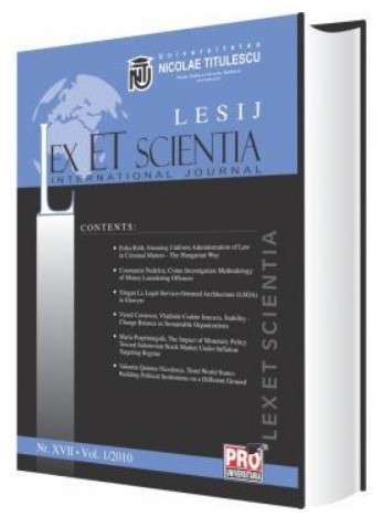 Lex Et Scientia International Journal Nr XVII-VOL I/2010