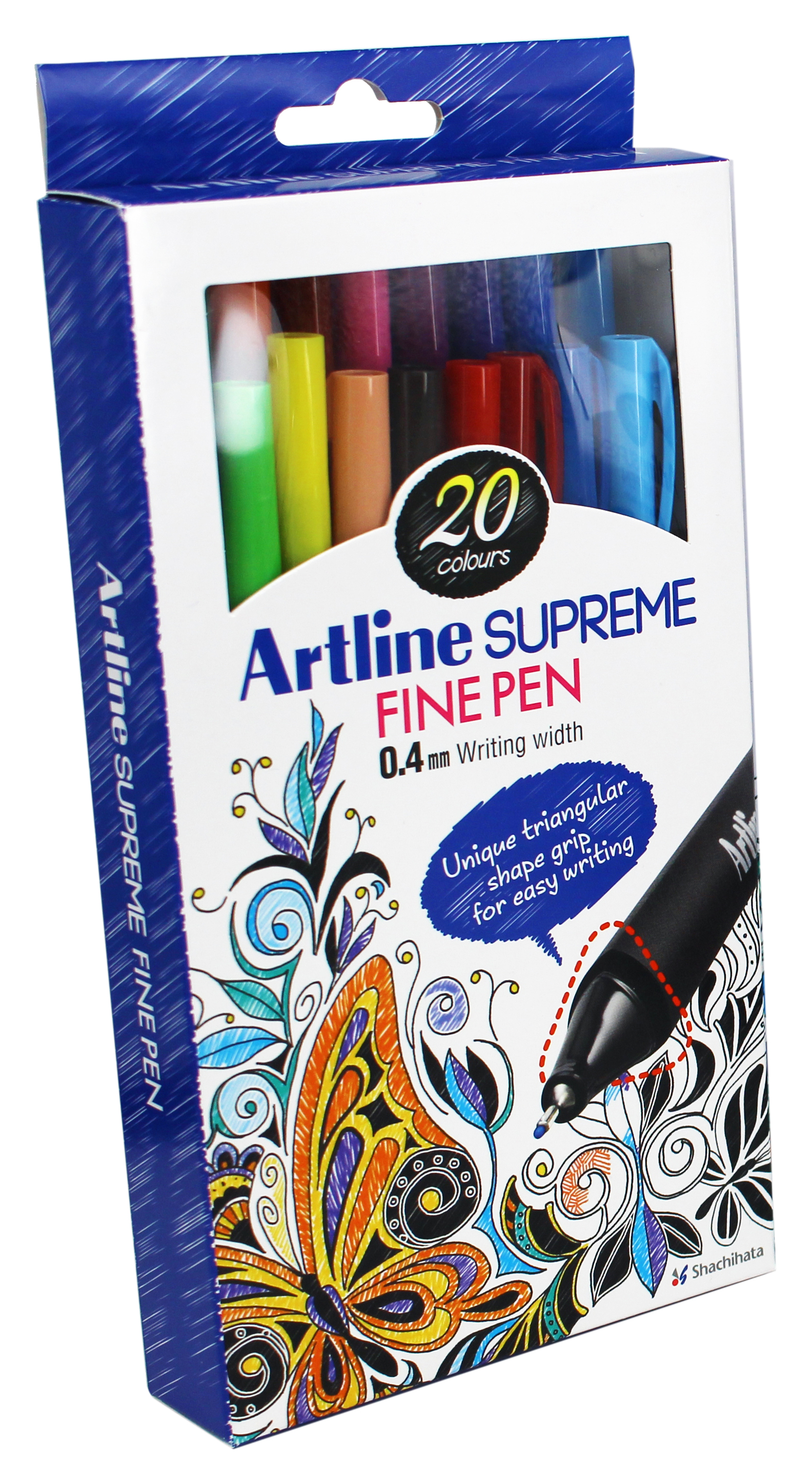 Liner Artline Supreme, varf fetru 0.4mm, 10 culori/set