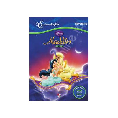 Aladdin - Aladin. Invata despre fructe si culori (Povesti bilingve)