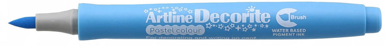 Marker Artline Decorite, varf flexibil (tip pensula) - bleu pastel