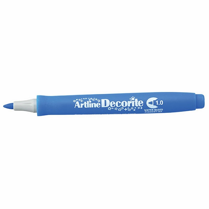 Marker Artline Decorite, varf rotund 1.0mm - albastru