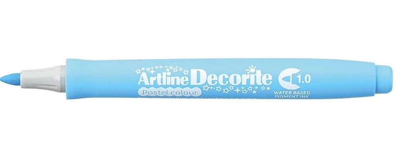 Marker Artline Decorite, varf rotund 1.0mm - bleu pastel