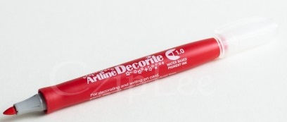 Marker Artline Decorite, varf rotund 1.0mm - rosu