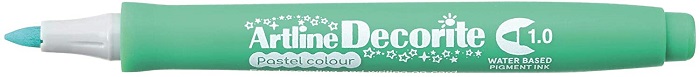 Marker Artline Decorite, varf rotund 1.0mm - verde pastel