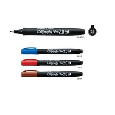 Marker Supreme Calligraphy, varf tesit din fetru 2.0mm - negru