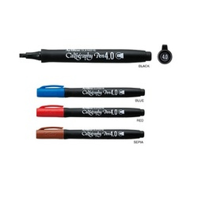 Marker Supreme Calligraphy, varf tesit din fetru 4.0mm - albastru