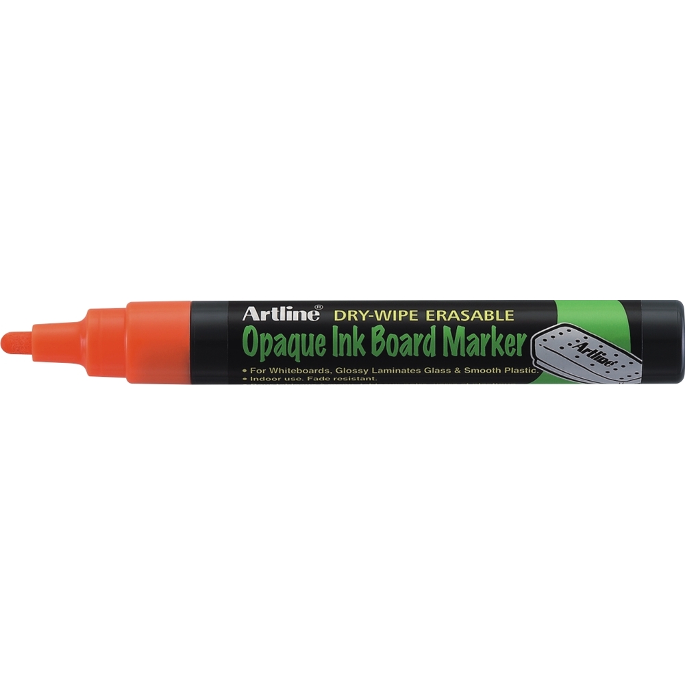 Marker cu cerneala opaca, Artline, pentru table de scris, varf 2.0mm - orange fluorescent