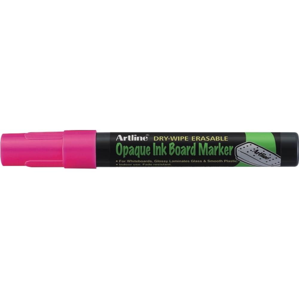 Marker cu cerneala opaca, Artline, pentru table de scris, varf 2.0mm - roz fluorescent