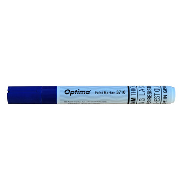 Marker cu vopsea Optima Paint 3710, varf rotund 4.5mm, grosime scriere 2-3mm - albastru