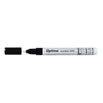 Marker cu vopsea Optima Paint 3713, varf rotund 2.0mm, grosime scriere 1-2mm - negru