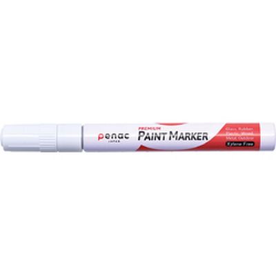 Marker cu vopsea Penac, rezistent la temperaturi inalte, varf rotund, grosime scriere 2-4mm - alb