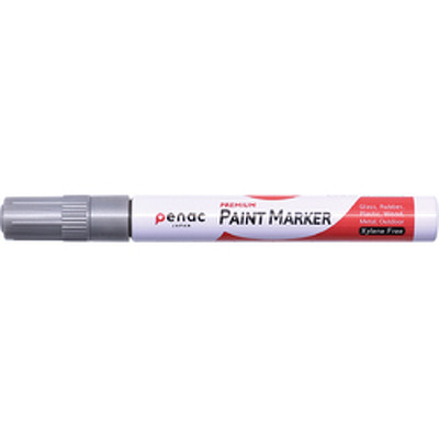 Marker cu vopsea Penac, rezistent la temperaturi inalte, varf rotund, grosime scriere 2-4mm - argintiu