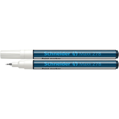 Marker cu vopsea varf rotund 0.8mm - alb Schneider Maxx 278