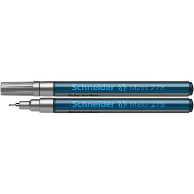 Marker cu vopsea varf rotund 0.8mm - argintiu Schneider Maxx 278