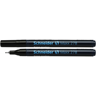 Marker cu vopsea varf rotund 0.8mm - negru Schneider Maxx 278