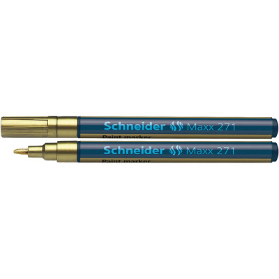 Marker cu vopsea varf rotund 1-2mm - auriu Schneider Maxx 271