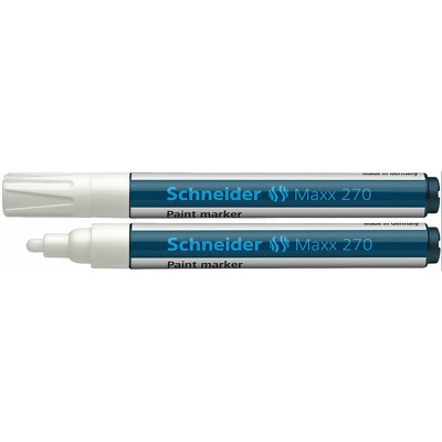 Marker cu vopsea varf rotund 1-3mm - alb Schneider Maxx 270