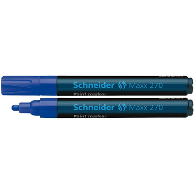 Marker cu vopsea varf rotund 1-3mm - albastru Schneider Maxx 270