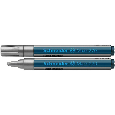 Marker cu vopsea varf rotund 1-3mm - argintiu Schneider Maxx 270