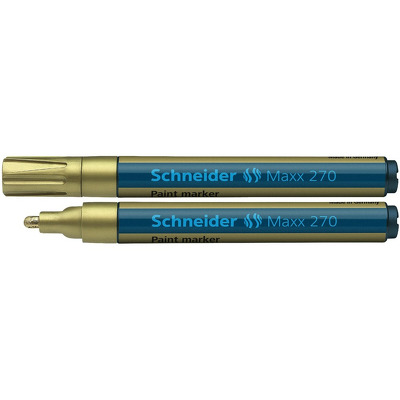 Marker cu vopsea varf rotund 1-3mm - auriu  Schneider Maxx 270