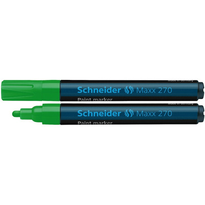 Marker cu vopsea varf rotund 1-3mm - verde Schneider Maxx 270