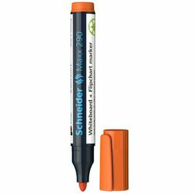 Marker Maxx 290, pentru tabla de scris flipchart, varf rotund 2-3mm - orange