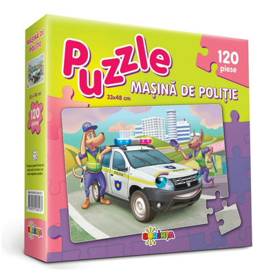 Masina de Politie. Puzzle cu 120 de piese