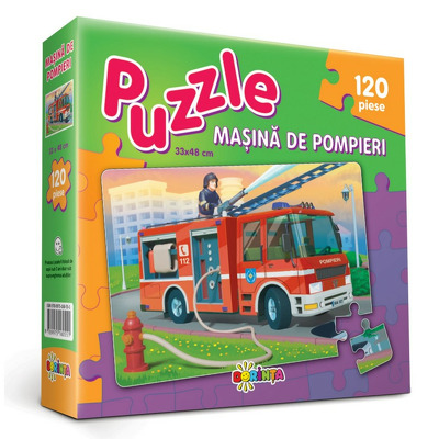 Masina de Pompieri. Puzzle cu 120 de piese