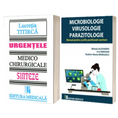 Pachet de Carti pentru Asistenti Medicali: Urgente Medico-Chirurgicale si Microbiologie, Virusologie si Parazitologie