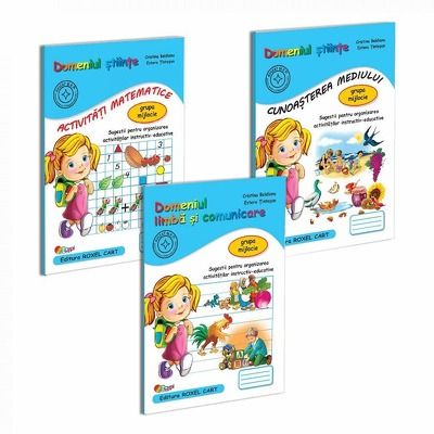 Pachet educational gradinita set de 3 carti, pentru grupa mijlocie