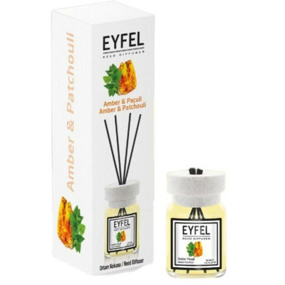 Parfum - odorizant de camera cu betisoare din ratan, Eyfel, Amber si Pachouli, 120 ml