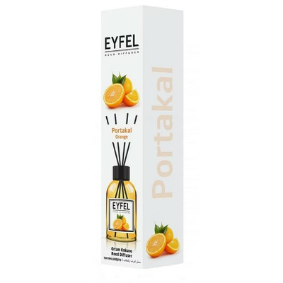 Parfum - odorizant de camera cu betisoare din ratan, Eyfel, aroma Portocala, 120 ml