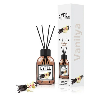 Parfum - odorizant de camera cu betisoare din ratan, Eyfel, aroma Vanilie, 120 ml