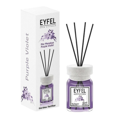 Parfum - odorizant de camera cu betisoare din ratan, Eyfel, Violete, 120 ml