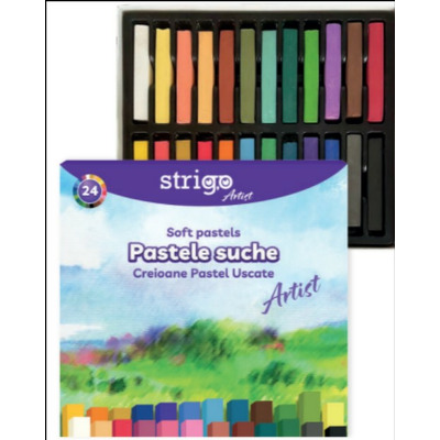 Pasteluri uscate Strigo 24 culori, sectiune patrata SSC398