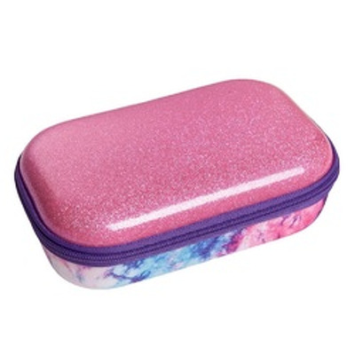 Penar cu fermoar,  Glitter Storage box - roz