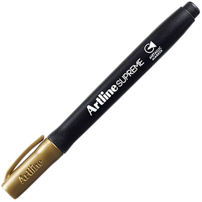 Marker permanet auriu, corp plastic, varf rotund 1.0mm, - Artline