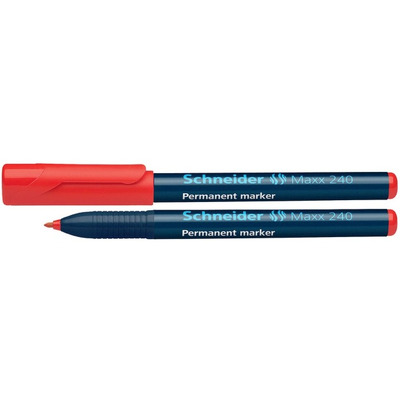 Permanent marker Schneider Maxx 240, varf rotund 1-2mm - rosu