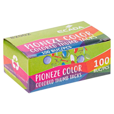 Pioneze color 100buc/ cutie ECADA